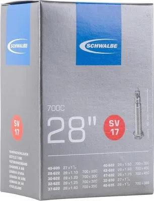 Produktbild von Schwalbe Schlauch SV17 in Folie 28 x 1 1/8-1.75" 28/47-622/635 SV40mm