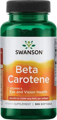 Produktbild von Beta-Carotin (Vitamin A) 25000 IU 300 Weichkapseln Swanson Health Products