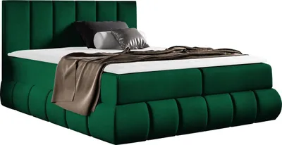 Produktbild von MIRJAN24 Boxspringbett Venezia, Ehebett mit zwei Bettkästen, Doppelbett mit Topper, Schlafzimmer (Kronos 19 Größe: 200x200 cm)