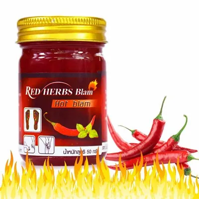 Obrázek produktu pro Červený bylinný balzám s pepřem a mátou 50 g – zahřívací účinek
