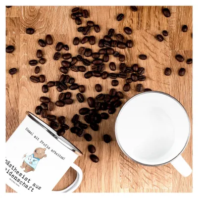 Produktbild von Camping Emaille Tasse für Anästhesisten - Geschenkidee, Campingbecher, Studium, Campingtassen, Anästhesie, Kollegin, Schenken