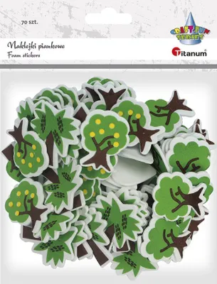Produktbild von Schaumstoffaufkleber Bäume 70 Stück Titanum