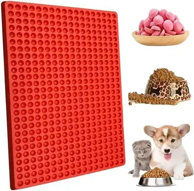 Produktbild von Silikonische Mini-Halbkugel-Förmchen für Hundekekse, hitzestabil, genießbar, silikoniert, für Hundekekse-Förmchen.