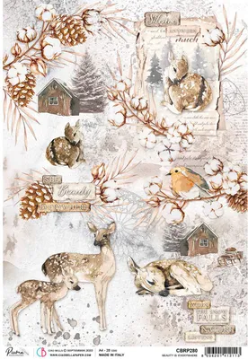 Produktbild von Motiv-Strohseide "Cosy Winter", ca. 30 x 21,5 cm