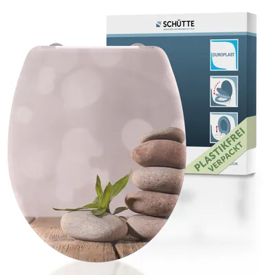 Produktbild von SCHÜTTE WC Sitz PYRAMID, Duroplast Toilettensitz mit Absenkautomatik und Schnellverschluss, Motivdruck