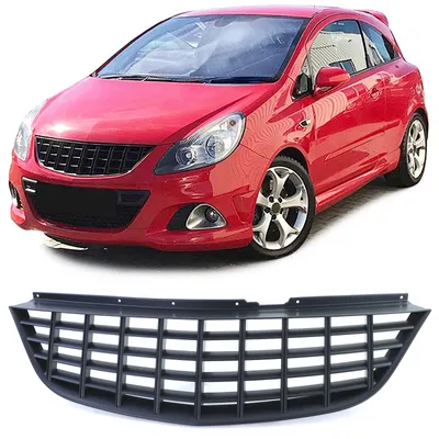 Kühlergrill Sportgrill Schwarz für Opel Corsa D Vorfacelift 06-10 – Produktansicht
