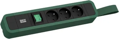 Produktbild von BACHMANN PRIMO 2 3xUTE 1xSchalter mit Schlaufe 2,0m CEE7/7 RAL6028