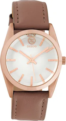 Produktbild von Oozoo Armbanduhr braun Leder Timepieces Damen Analog-Quarzuhr UOC10192