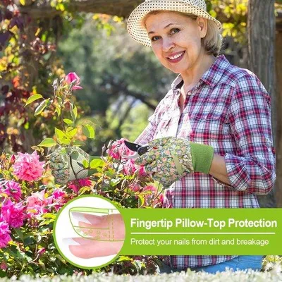 Productafbeelding van Famanu tuinhandschoenen voor dames - 2 paar, antislip, ademende werkhandschoenen