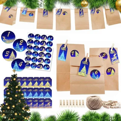 Image de Calendriers de l'Avent à remplir - Sachets pour calendrier de l'Avent, calendrier de l'Avent 2022 à remplir
