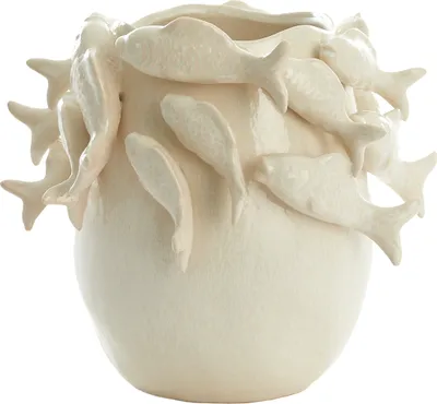 Produktbild von Light & Living - Vase FISCH - 29x28,5x27cm - Weiß