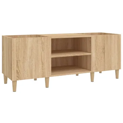 Produktbild von vidaXL Schallplattenschrank Sonoma-Eiche 121 x 38 x 48 cm Holzwerkstoff