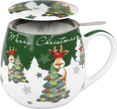 Obrázok produktu pre Könitz Merry Christmas Vianočný hrnček so sitkom a viečkom 420 ml