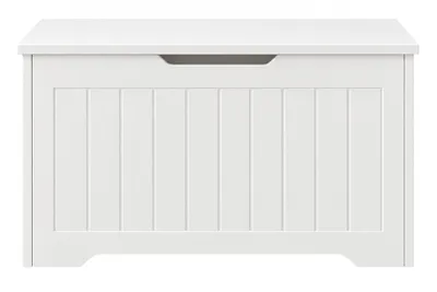 Image de Coffre de rangement en bois – Blanc 76 x 40 x 48 cm