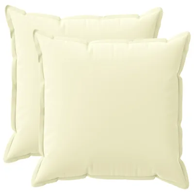 Image de vidaXL, 2 housses de coussin, HOUTEN, couleur crème, 65 x 65 cm, polyester