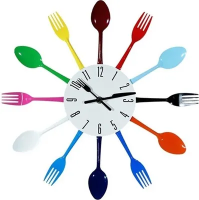 Produktbild von Cepewa Wanduhr Besteckuhr Küchenuhr Deko