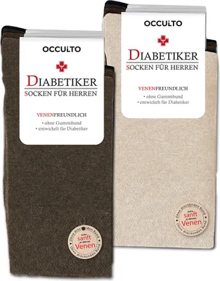 Produktbild von Occulto Herren Diabetikersocken 10er Pack (Modell: Goetz) 10BrownMix 47-50