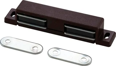 Produktbild von MACO Doppelmagnetschnapper Type 4.2, Haltekraft 4 kg, 2 Loch, Kunststoff braun