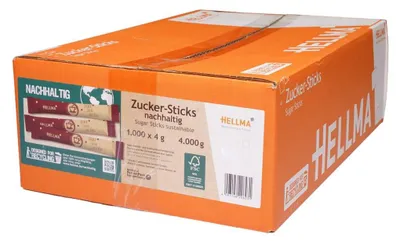 Obrázek produktu pro Hellma 60120623 Zucker-Sticks - 1.000 Portionen à 4 g