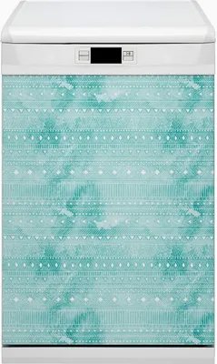 Produktbild von Magnetmatte Geschirrspüle Abwaschbar Küche Magnete  Nachbildung 45x80 cm  - Geometrische Türkis