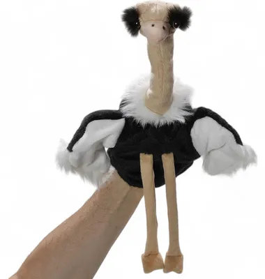 Produktbild von Vogel Strauß Handpuppe ca. 40cm hoch, ca. 30cm (nur Körper) von Carl Dick 3462 Kuscheltier, Plüschtier, Stofftier