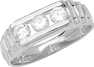 Produktbild von 9 Karat (375) Weißgold Mädchen - Ring mit Zirkonia (synth.), ; TRS186869KWRSB
