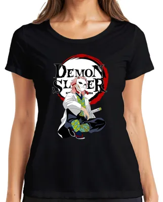 Produktbild von Demon Slayer Sabito Maske Anime Kimetsu no Yaiba Geschenk Damen T-Shirt, Schwarz, L