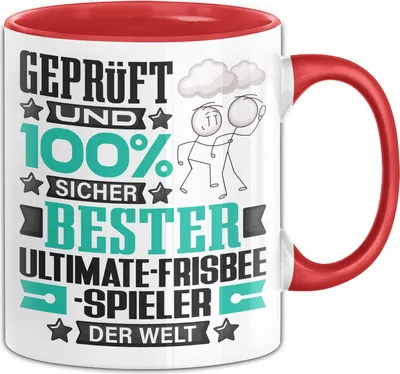Produktbild von Ultimate-Frisbee-Spieler Geschenk Lustiger Spruch für Ultimate-Frisbee-Spieler Geschenkidee Bester Ultimate-Frisbee-Spieler Der Welt (Rot)