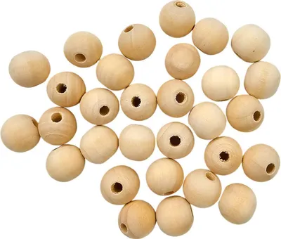 Image de Perles en bois pour perles, perle 14mm - 30pcs