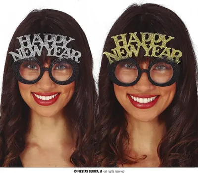 Obrázek produktu pro Párty brýle Happy New Year - zlaté - Silvestr