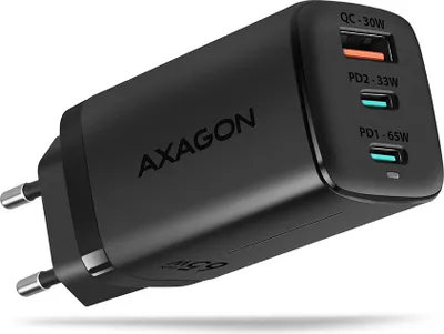 Zdjęcie produktu dla Axagon ACU-DPQ65 ładowarka do urządzeń przenośnych Smartfon Czarny Prąd przemienny Szybkie ładowanie Wewnętrzna