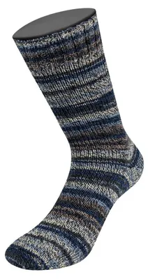 Produktbild von Lana Grossa - Meilenweit 100g Denim Mix Black 4658 schwarz ecru blaugrau taupe dunkelpetrol anthrazit