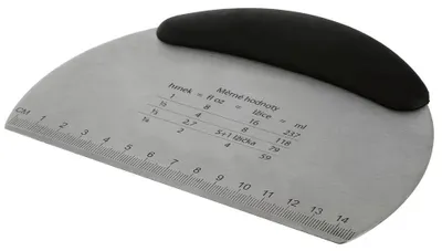 Zdjęcie produktu dla Skrobaczka do ciasta - dzielarka do ciasta - stal nierdzewna - 16 cm - srebrna