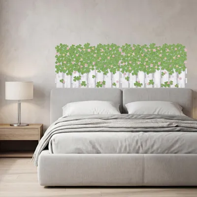 Produktbild von Wandaufkleber, dekorative Klebe-Kleehecke