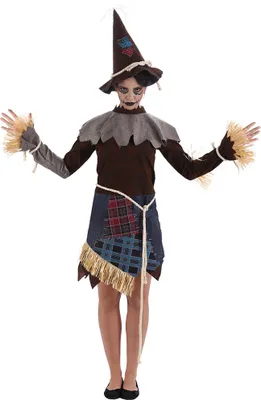 Produktbild von Vogelscheuche Kostüm "Miss Scarecrow" für Damen - 3-tlg. Größe: L