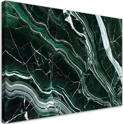 Immagine prodotto di Quadro su tela Pietra di marmo verde smeraldo 100x70 Feeby Verde quadro per la parete pronto per essere appeso