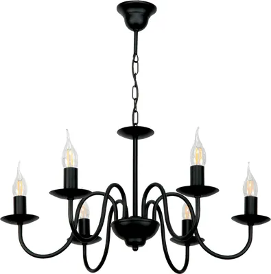 Immagine prodotto di Lampada a sospensione Lampadario Candelabro Classic Nero 15-510/6 candele