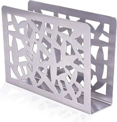 Produktbild von Famanu Serviettenhalter – modernes Design aus Edelstahl – 12 x 8,5 cm