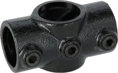 Produktbild von Rohrverbinder Kreuzverbinder schwarz 3/4" (26,9 mm), 90° - Durchgang AVERDE