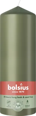 Produktbild von Bolsius Stumpenkerze olive 20 cm Ø 6,8 cm