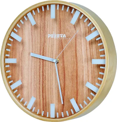 Produktbild von Peweta Funkwanduhr braun Holz O 30.0 cm (55210321)