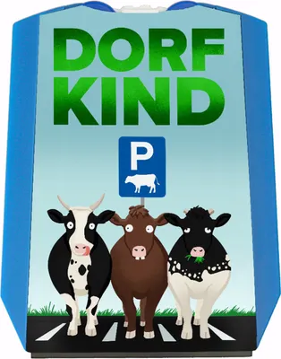 Produktbild von Dorfkind Parkscheibe mit Kuhparkplatz mit 2 Einkaufswagenchips