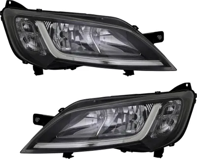Produktbild von TYC Scheinwerfer Set für Citroen Fiat Peugeot LWR Stellmotor TFL DRL H7 Schwarz