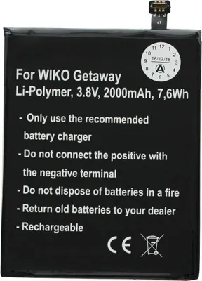 Productafbeelding van AccuCell batterij, geschikt voor de batterij van de mobiele telefoon Wiko Getaway, batterijtype TLE14J14
