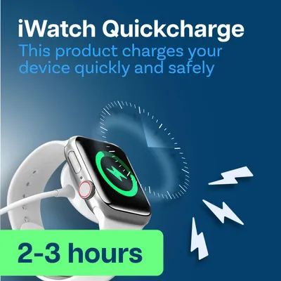 Produktbild von Ladekabel für Apple Watch - 1m - Apple Watch Ladegerät - Magnetische Apple Watch Ladestation - Weiß