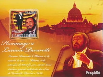 Produktbild von Briefmarken Sao Tome e Principe 2007 Mi Block 610 (kompl. Ausgabe) postfrisch Hommage an Pavarotti
