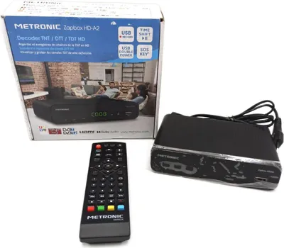 Produktbild von Metronic DVB T HD Decoder HDMI Scart Demodulator Empfänger Adapter Tuner DVB T Antenne Recorder USB 441658 - TV Adapter