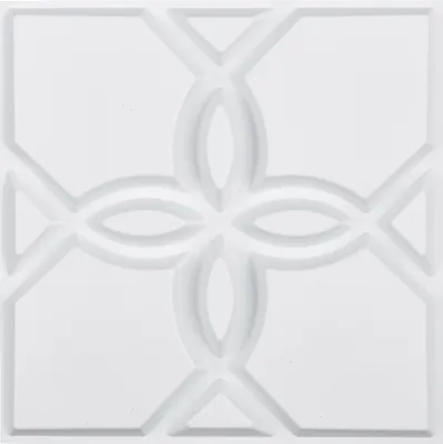 Produktbild von VEVOR 3D-Wandpaneele, 33er-Pack, 11,81 x 11,81 Zoll PVC-Fliesen, 32 Quadratfuß Abdeckung, Innendecken, Schlafzimmer, Wohnzimmer und Spielzimmer, mattweiß