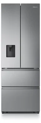 Produktbild von Hisense RF632N4WIE French Door Kühlkombination, 485 Liter, Super Freeze, Wasserspender, Edelstahl