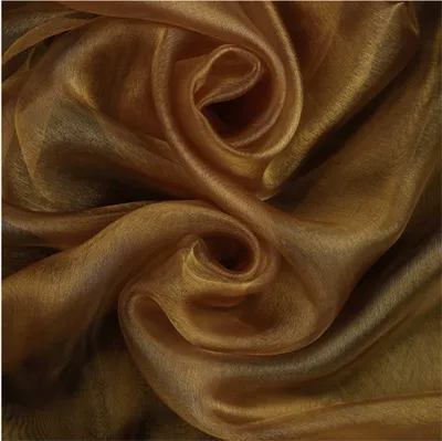 Chrystal Organza-Stoff Zuschnitt ab 1 x 1,4 m hauchzart fein transparent gold